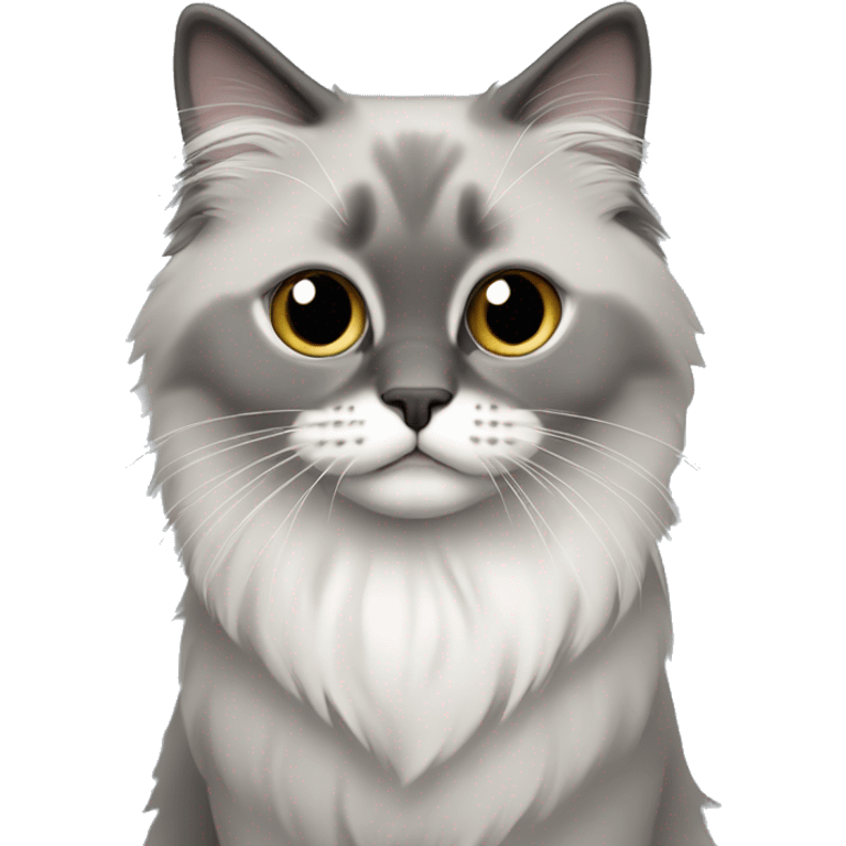 Grey bicolour ragdoll emoji