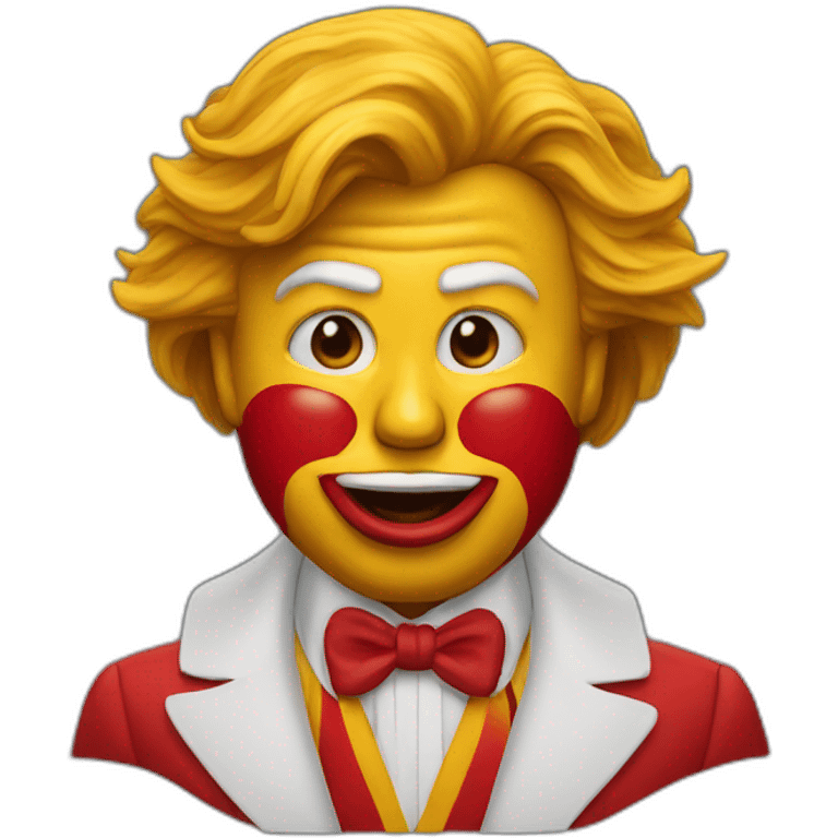 Donald Trump as Ronald McDonald emoji