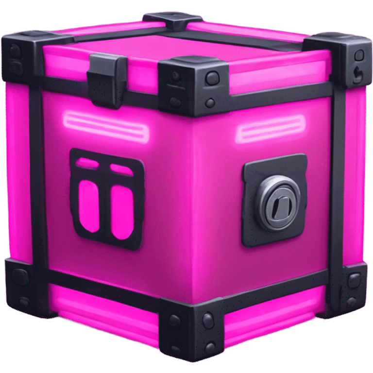 Neon loot crate pink emoji