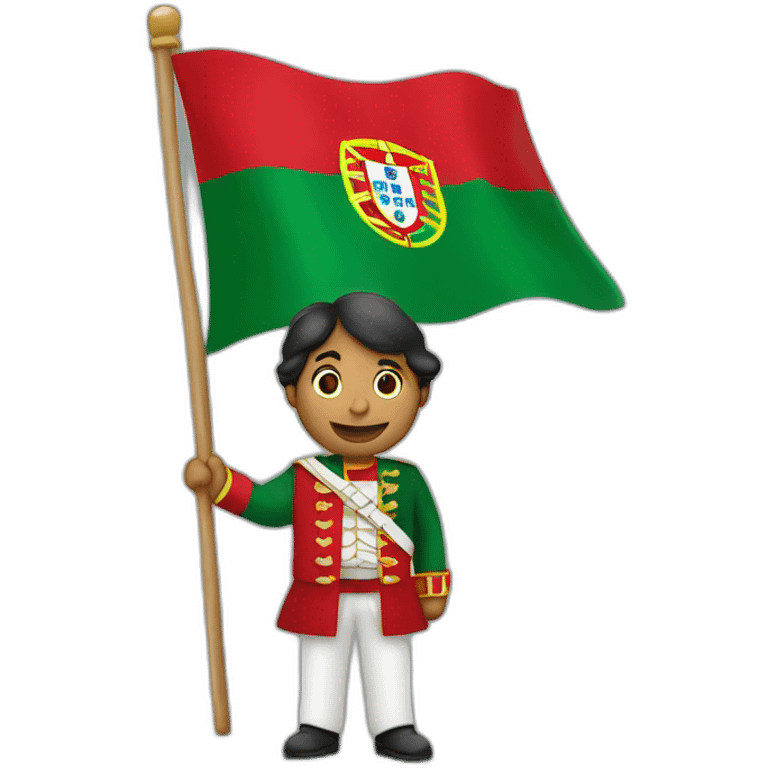 Homme avec un drapeau du Portugal emoji