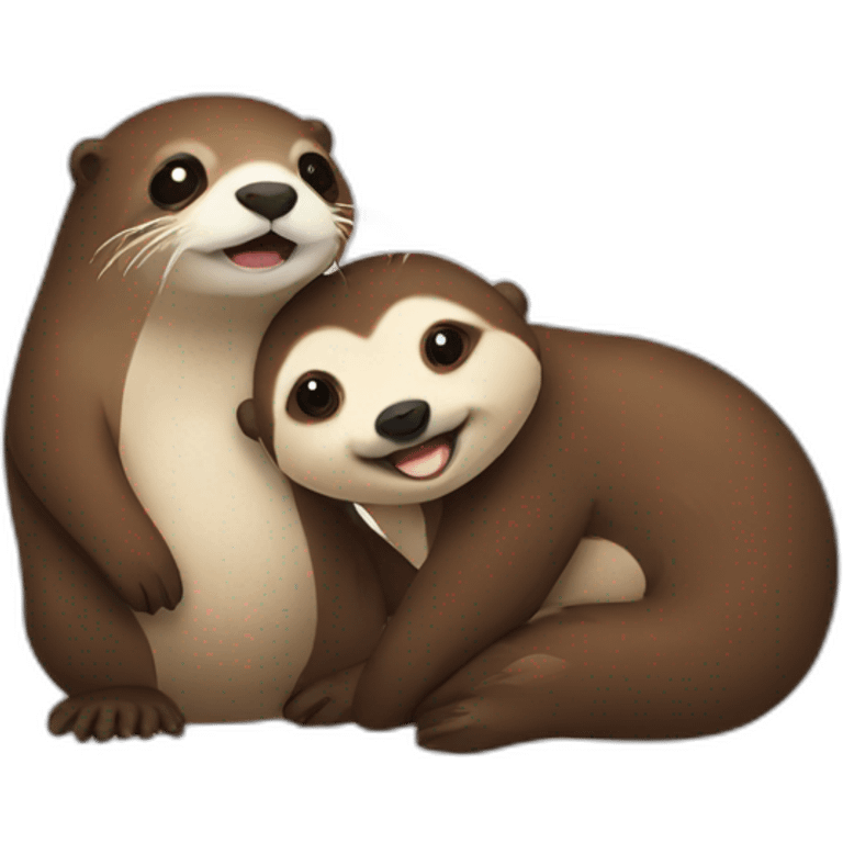 otter with a sloth emoji