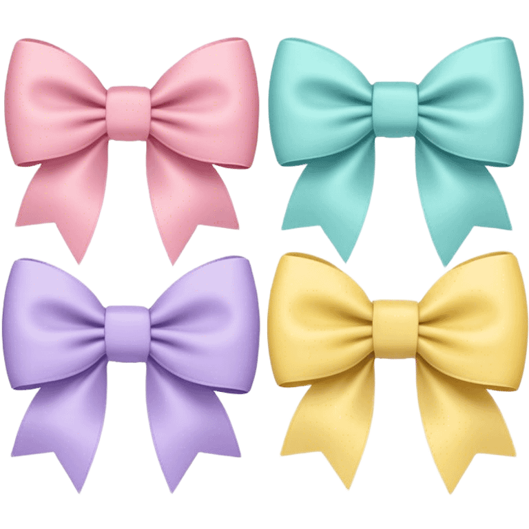 Pastel colored bows  emoji