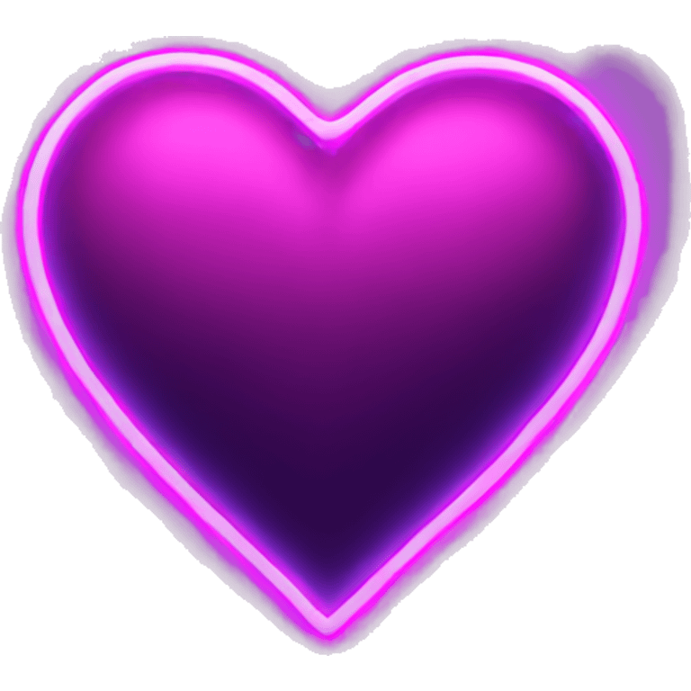 Neon heart  emoji