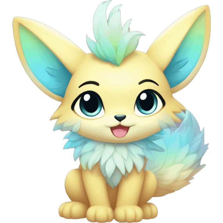 Anthro-Pastel-Gradient-Fantasy-Fur-Sona-Chibi-Shiny-Fakémon-Hybrid full body emoji