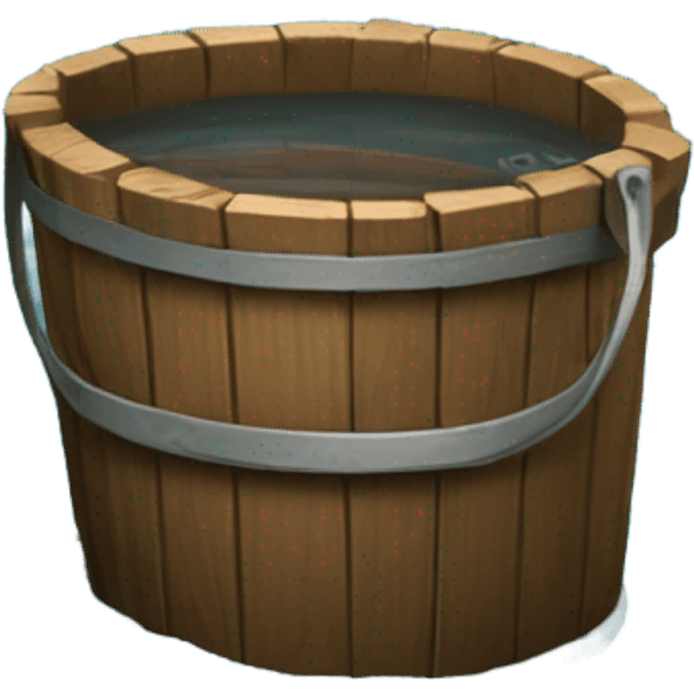 wooden bucket with water emoji