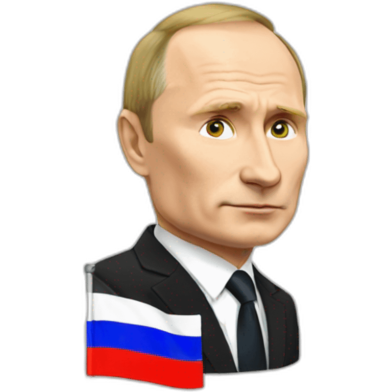 Putin with flag emoji