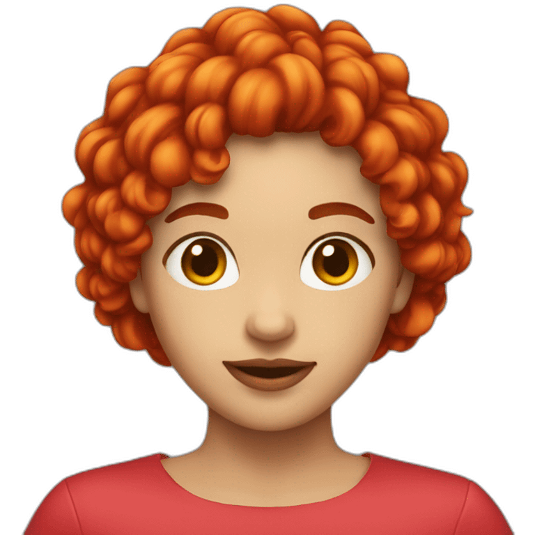 Fille cheveux rouge emoji