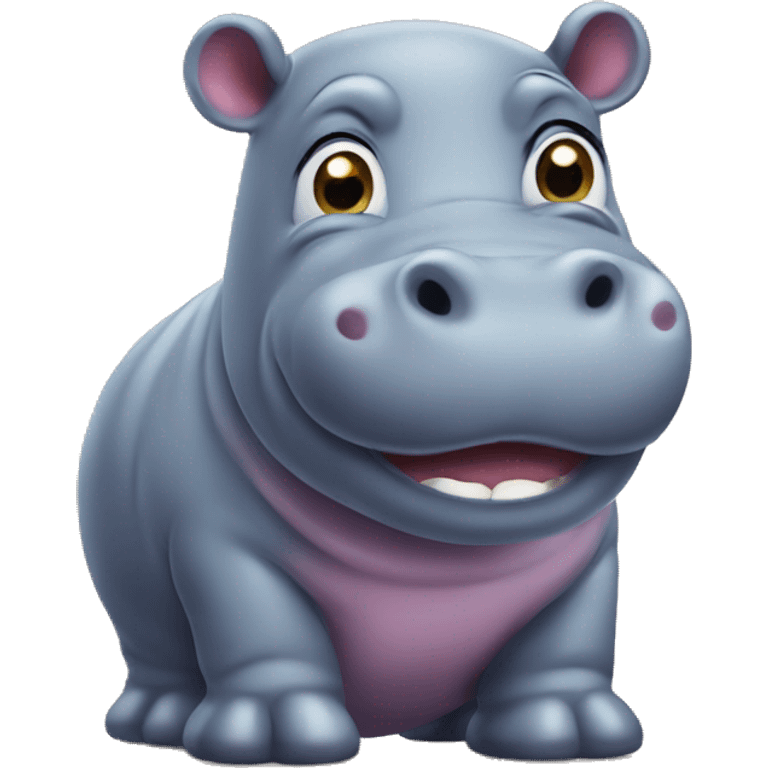 The hippo is cute emoji