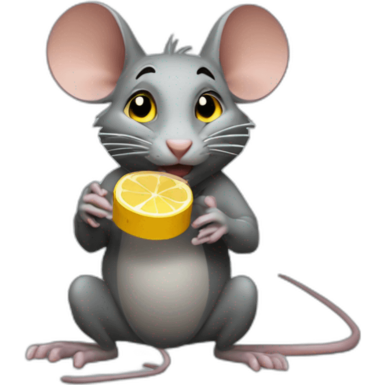 sewer rat eating a hard-disc emoji