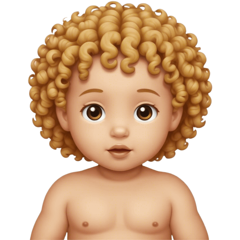 Wire baby with curly hair  emoji