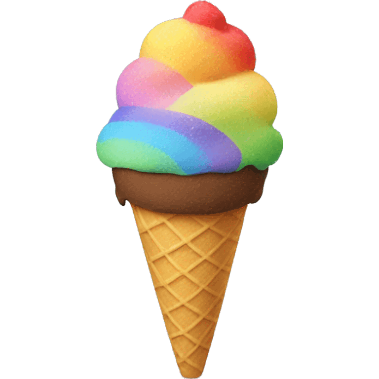 Rainbow ice cream  emoji