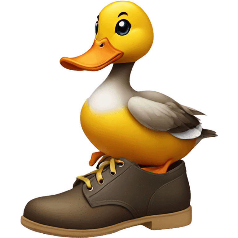 Duck with shoes  emoji