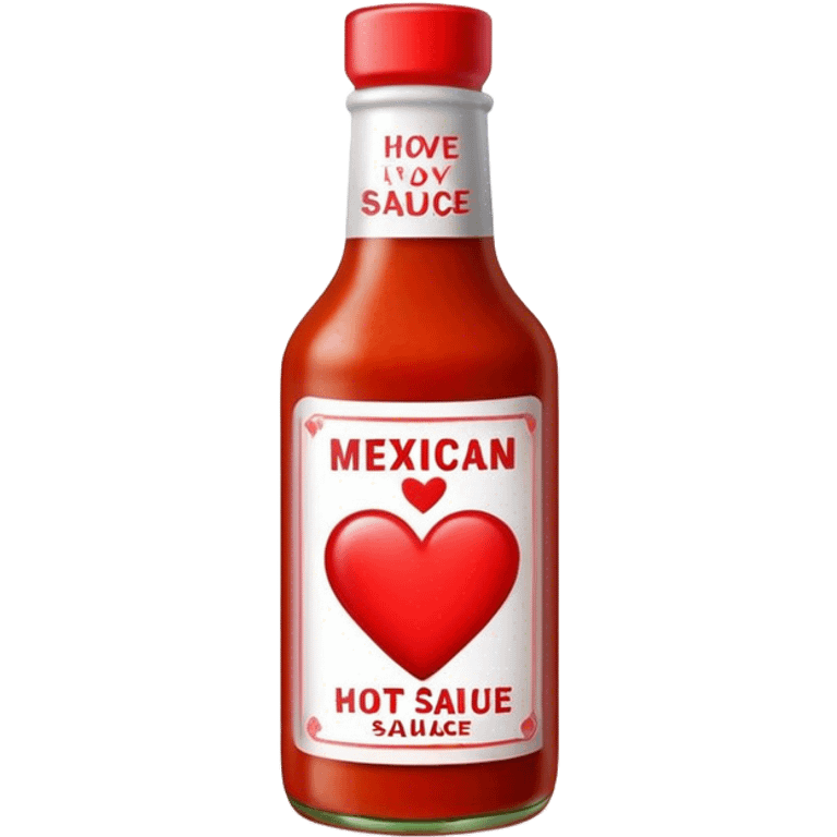 Valentine hot sauce Mexican emoji