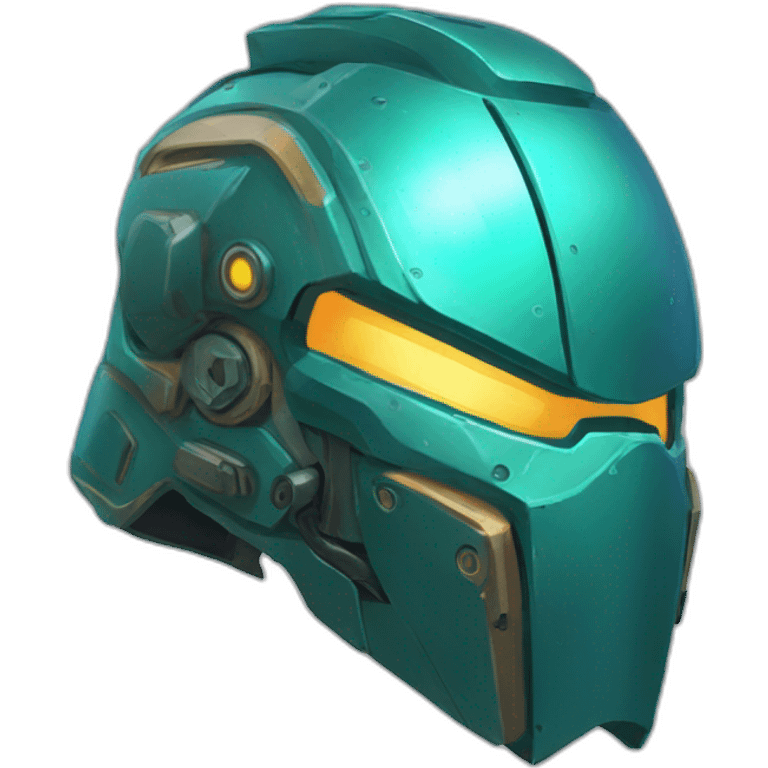 futuristic Phantom Infiltration armored Helmet colored spectral emoji