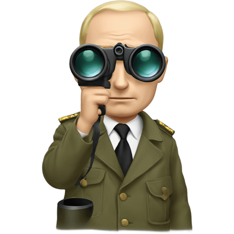 Putin with binoculars emoji