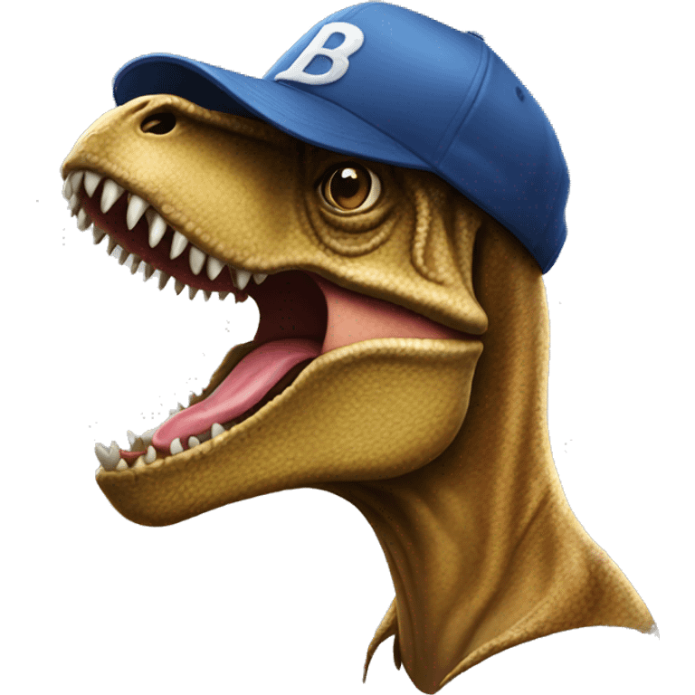 t rex with cap emoji