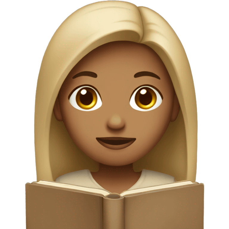 Girl with a beige Bible  emoji