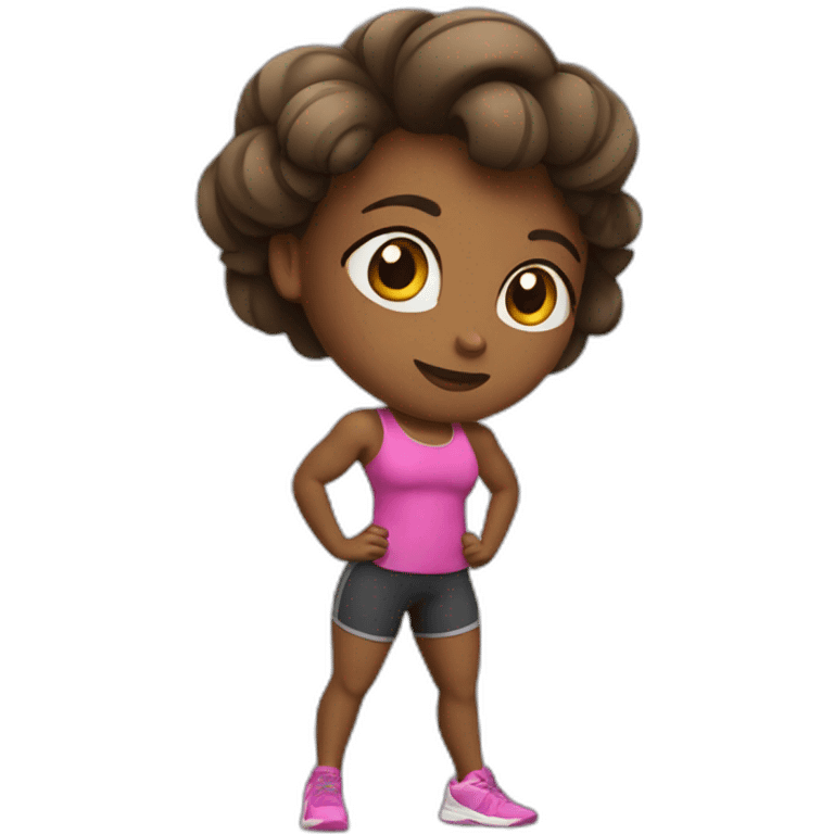 Fille qui fait de la gym  emoji