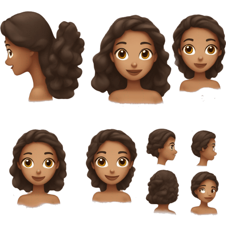 Brunette girl skin care routine  emoji