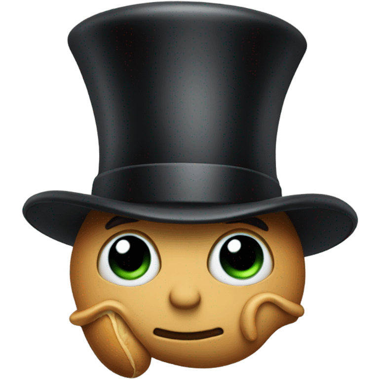 Peanut with top hat emoji