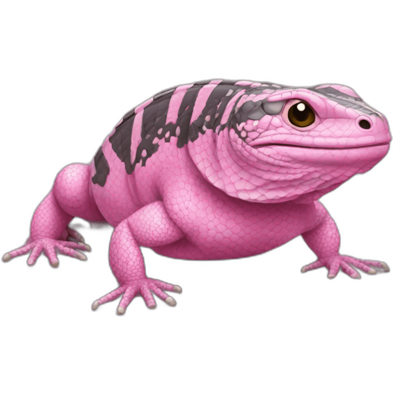 fat pink tegu lizard emoji