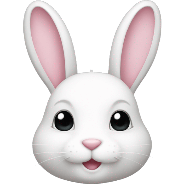 White and pastel pink bunny  emoji