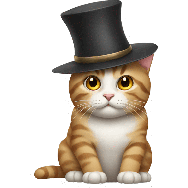 Cat wearing a hat emoji