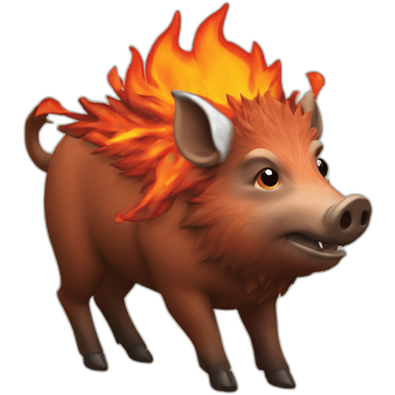 boar-with-flames emoji