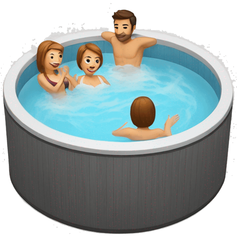 hot tub with people emoji