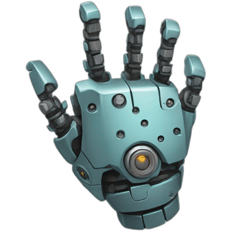 robotic hand rock emoji