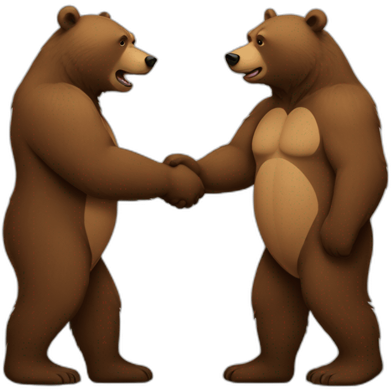 Bears Shaking hands emoji