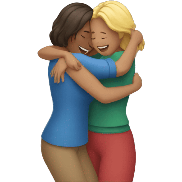 Hug between two women emoji