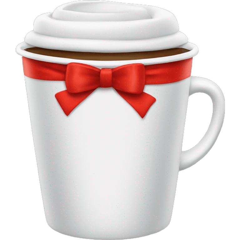 cup with red bows  emoji