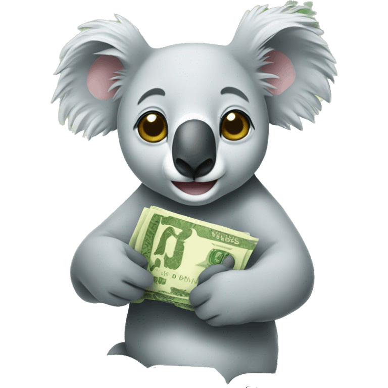 koala with money emoji