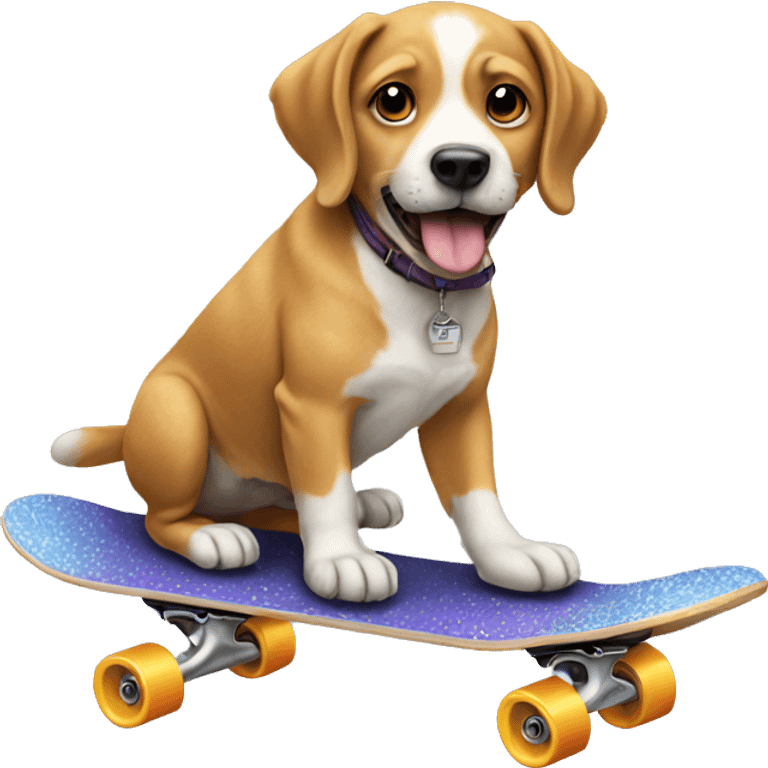 Dog on skate  emoji