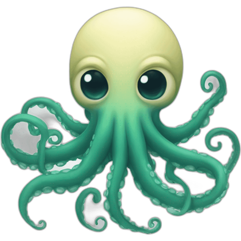 cute kraken cute face afraid  emoji