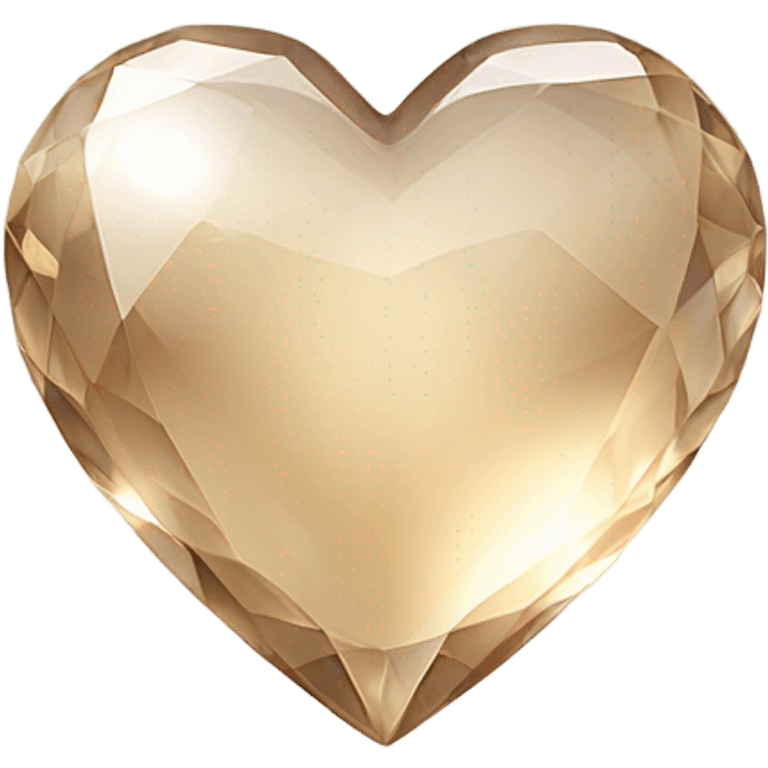 Beige crystal heart emoji