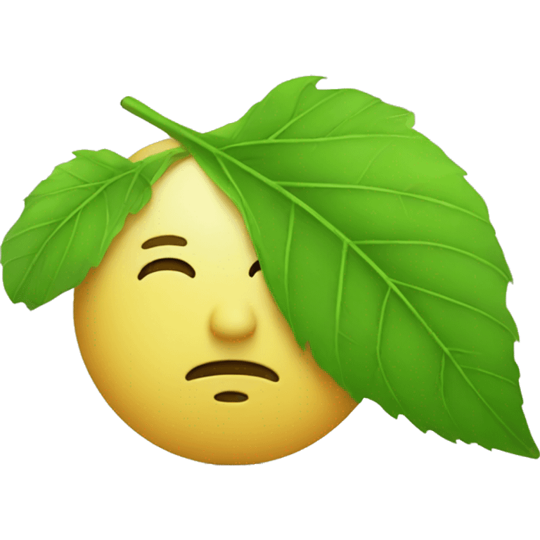 pensive leaf emoji