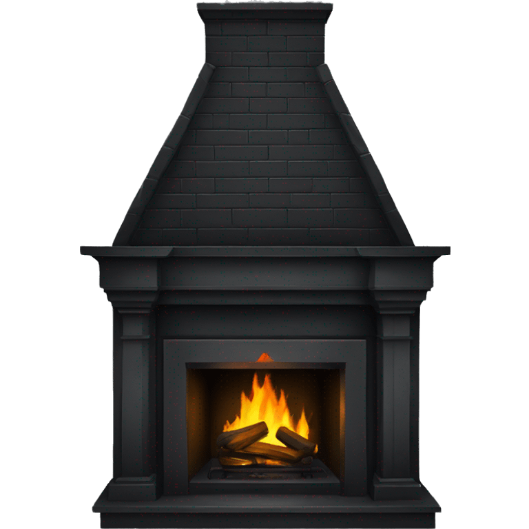 Black fireplace emoji