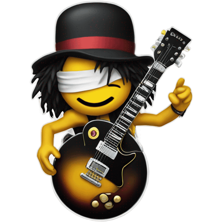 slash from guns n’ roses smiley face without body emoji