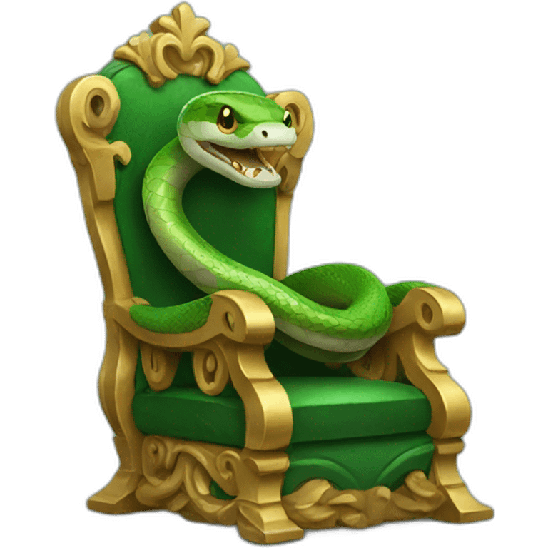 Snake sitting on a throne emoji