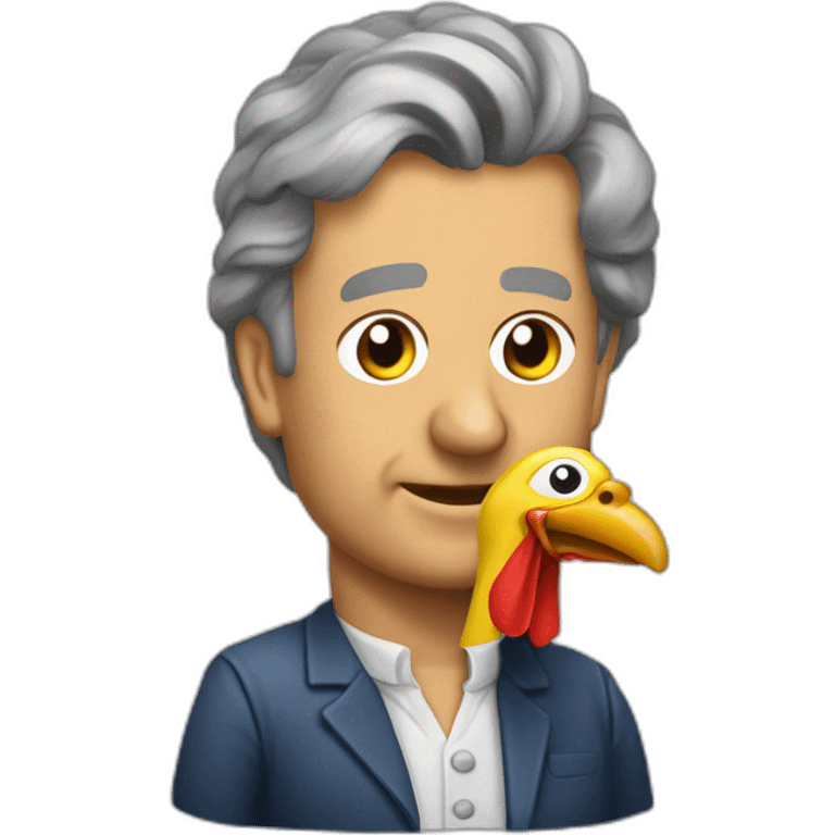 Jean Lassalle mangeant un poulet emoji