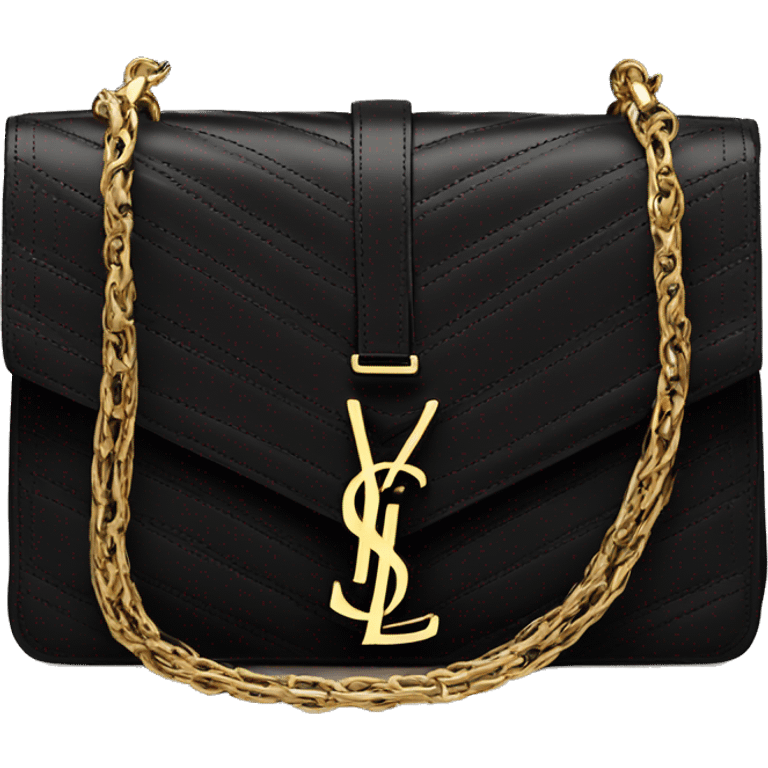 YSL handbag black gold emoji