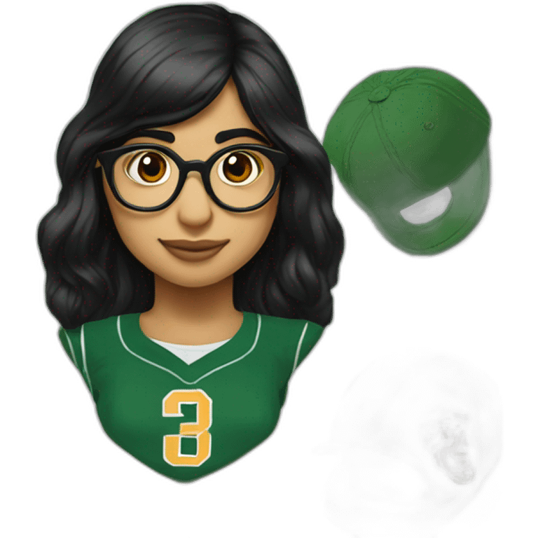 Mia Khalifa slytherin baseball tshirt emoji