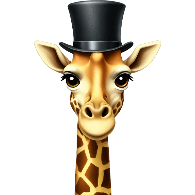 Top hat giraffe emoji