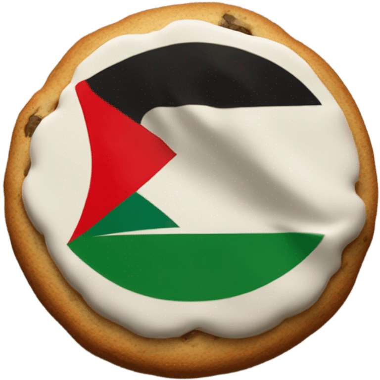  A cookie with the Palestinian flag  emoji