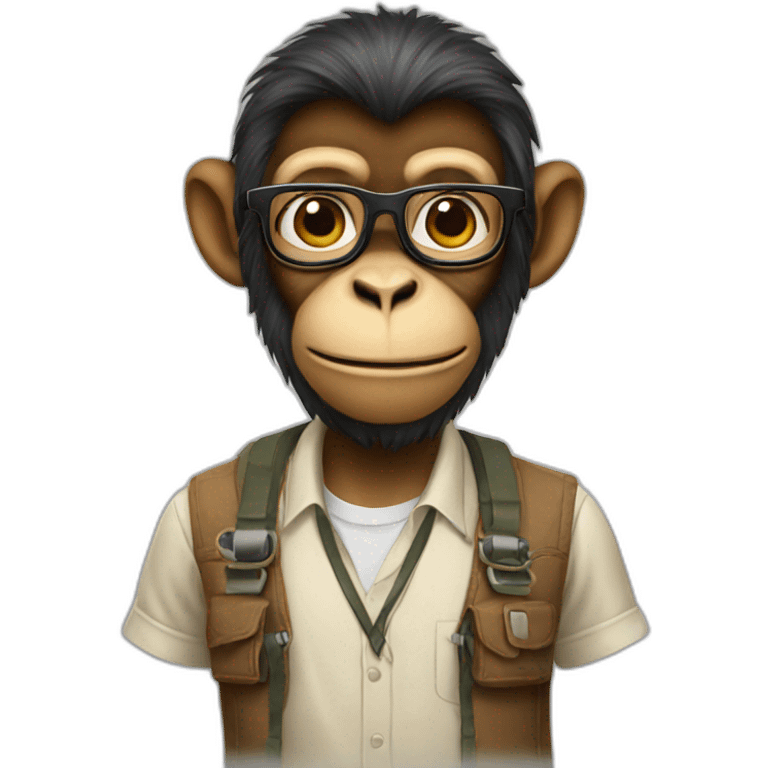 monkey-nerd emoji