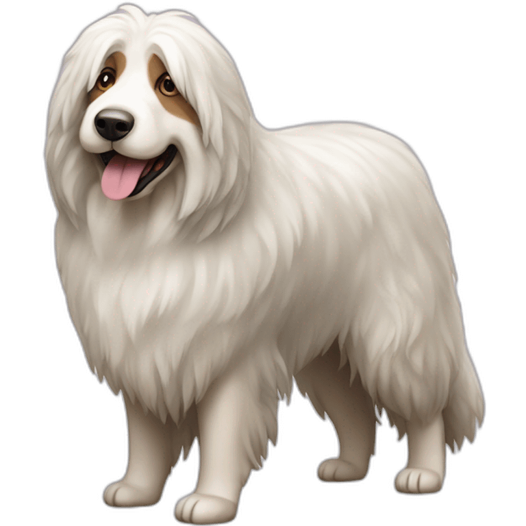 Dog old engliish sheepdog full-height emoji