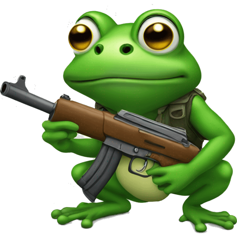 frog with gun emoji