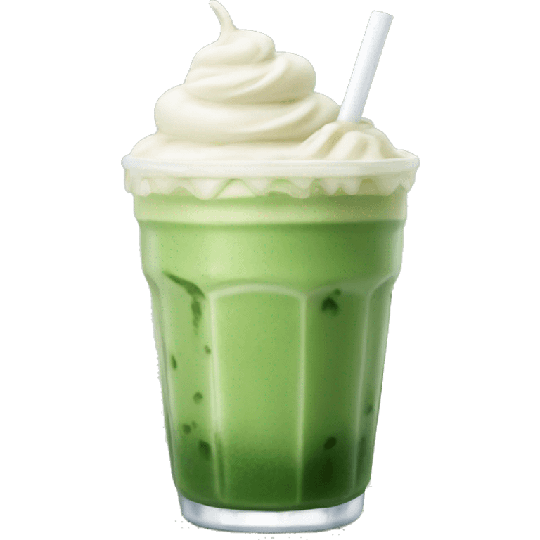 Iced matcha latte emoji